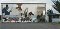 Grande fresque murale (en cours de réalisation), Lycée Joliot-Curie à Nanterre (Hauts-de-Seine), Shuck2 1991.