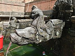 Stone spouts of Manga Hiti in Patan