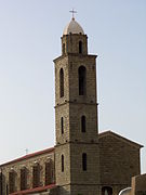 Clocher désaxé de l'église.