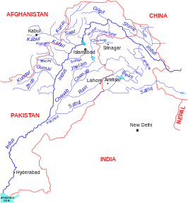 Het stroomgebied van de Indus