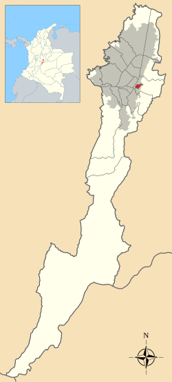 Location of the locality in the Capital District of Bogotá