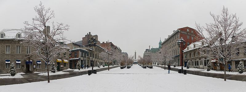 La place Jacques-Cartier, un jour de janvier