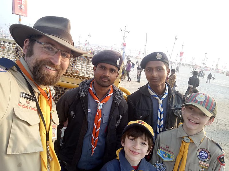 File:2019 Jan 19 - Kumbh Mela - Bharat Scouts and Boy Scouts of America Together 3.jpg