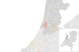 Locatie van de gemeente Haarlem (gemeentegrenzen CBS 2016)