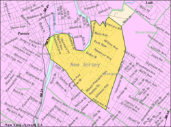 Census Bureau map of Wallington, New Jersey