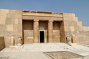 Ancient Egyptian portico of the Mastaba of Seshemnefer IV (Giza pyramid complex, Egypt)