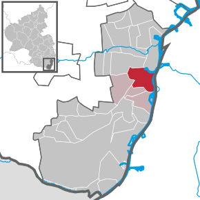 Poziția Hördt pe harta districtului Germersheim