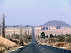 Houtkop, a 170-metre (560 ft) outcrop of Drakensberg basalt in the Free State, South Africa