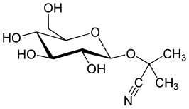 Structuurformule van linamarine