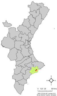 Location of La Nucia