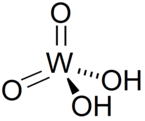 Strukturní vzorec kyseliny wolframové