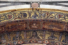 Christ, St. Peter, and St. Paul from triumphal arch leading to scarsella