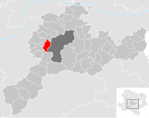 Lage der Gemeinde Gerersdorf (Niederösterreich) im Bezirk St. Pölten-Land (anklickbare Karte)