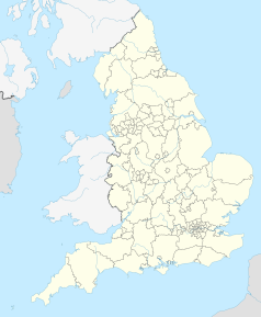 Mapa konturowa Anglii, na dole po lewej znajduje się punkt z opisem „Devonport”