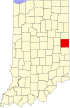 State map highlighting Randolph County