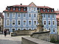 Statuen af Kaiserin Kunigunde ved Alten Rathaus" og ""das heller Haus"