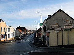 La rue principale vue depuis l'église.