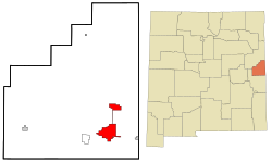 Location of Clovis, New Mexico