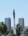 View of Las Torres at background of the Aguacaliente Minaret