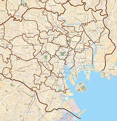 多摩川台公園の位置（東京都区部内）