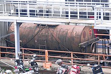 Gerbong tangki peninggalan Staatsspoorwegen (SS) yang terparkir di dalam Depo KRL Bogor.