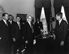 Kennedy Receives Mariner 2 Model.jpg