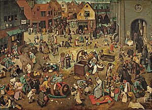 Der Kampf zwischen Karneval und Fasten (Pieter Bruegel der Ältere)