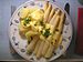 White asparagus with hollandaise sauce