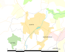 Mapa obce Quintin