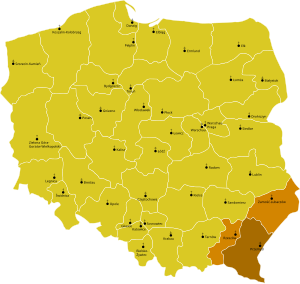 Karte der Kirchenprovinz Przemyśl