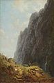 Carl Spitzweg: Gebirgslandschaft mit Sennerin im Wendelsteingebiet[2]