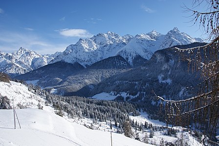 Winterlandschaft zwischen Ftan und Ardez