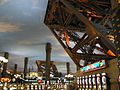 Legs of the Eiffel Tower on the casino floor