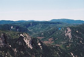 Laurentiske Bjerge i Hautes-Gorges-de-la-Rivière-Malbaie National Park, Charlevoix, Quebec, Canada