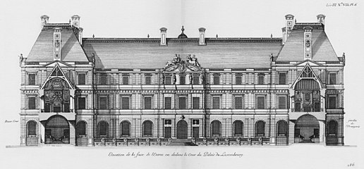 Élévation de la façade sur cour