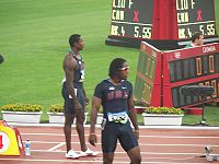 Shawn Crawford och Walter Dix vid Olympiska sommarspelen 2008