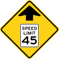 W3-5 Speed limit ahead