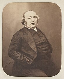 Nadar's portrait of Jules Janin c. 1856, salt print from wet-collodion-on-glass negative, Clark Art Institute, Williamstown