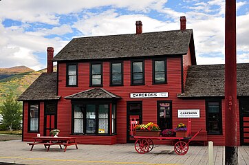 Carcross railway station, at White Pass & Yukon Railroad, British Columbia