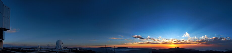 Sunset over Paranal Observatory