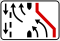 Segnale di scambio di carreggiata (2 corsie)