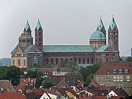 La catedral de Espira (1030-1061), Alemania, el edificio románico en pie más grande del mundo.