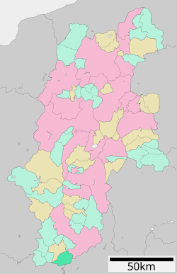 Location of Tenryū in Nagano Prefecture