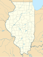 Map showing the location of Shabbona Lake State Recreation Area