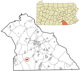 Location in York County and the state of Pennsylvania.