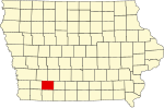 State map highlighting Adams County