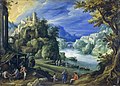 Fantastisch berglandschap (1598) Paul Bril