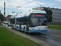 An articulated Solaris trolleybus in Tallinn