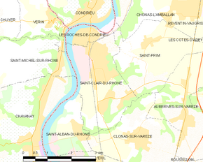 Poziția localității Saint-Clair-du-Rhône