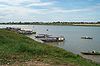 Tour boats in the Tonle Sap river